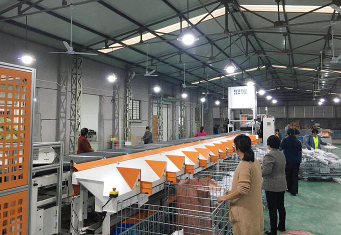 聯領智能直線交叉帶分揀線，助力常熟郵政雙十一